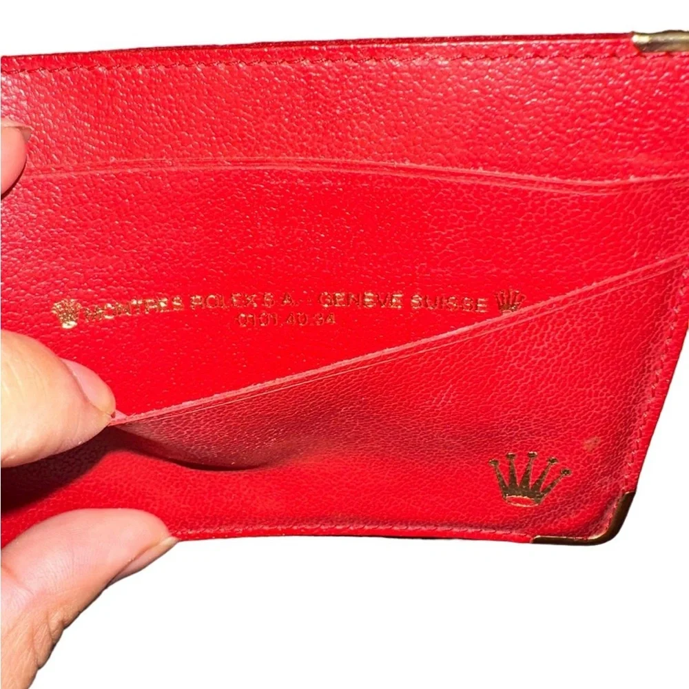 Vintage Rolex Red Leather Card Holder/Document Holder - Picture 4 of 10